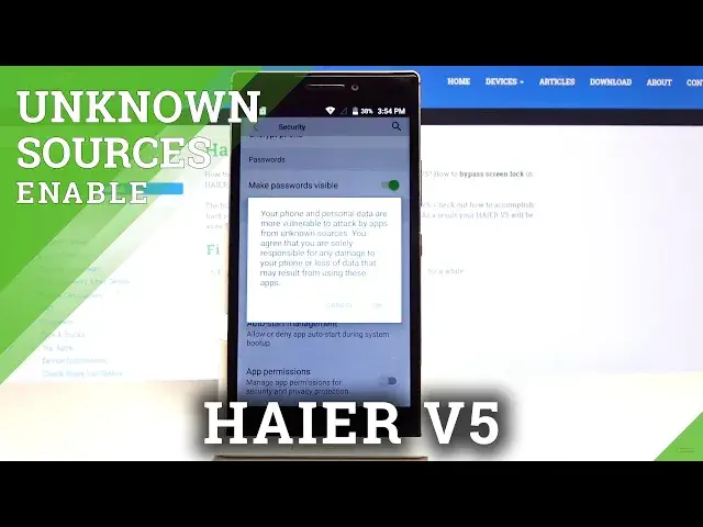 'Video thumbnail for How to Enable Unknown Sources in HAIER V5 - Allow App Installation'