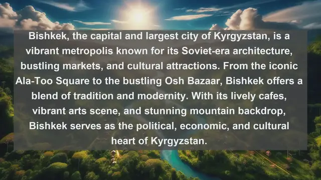 Video thumbnail for Discovering Kyrgyzstan: Unveiling the Top 10 Largest Cities in Central Asia's Gem
