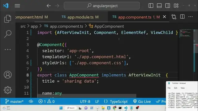 Video thumbnail for Angular 14 ViewChild Decorator to Get Value & Focus inside Input Field Using ElementRef in TS