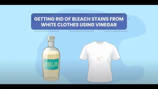 'Video thumbnail for Getting rid of bleach stains from white clothes using vinegar'