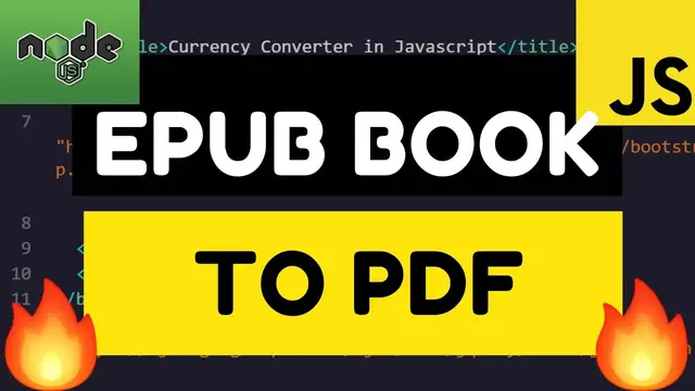 Video thumbnail for Node.js Express EPUB PDF Online Converter Using ebook-convert Calibre Library Tutorial 2020