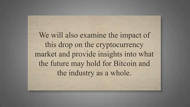 'Video thumbnail for The Ripple Effect: Analyzing the Factors and Consequences of Bitcoin's 15% Price Drop in June 2023'