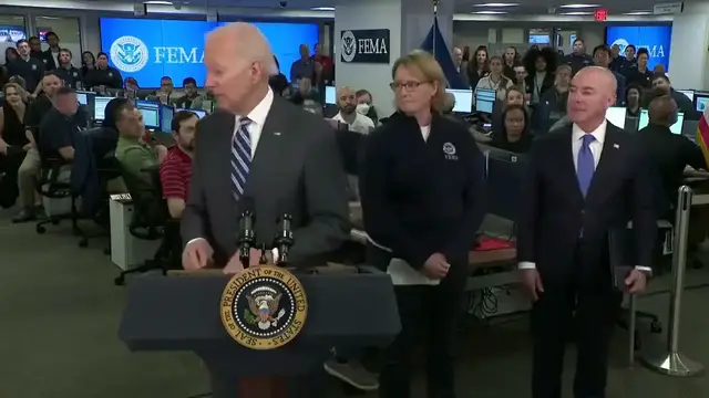 Video thumbnail for President Biden Wanders the Wrong Direction Away From Podium After FEMA Press Conference