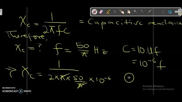 Video thumbnail for Capacitive Reactance Formula and Calculation | Understanding AC Circuits