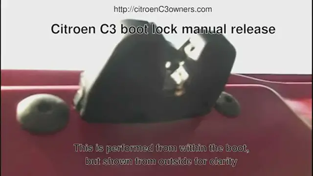 Video thumbnail for Citroen C3 manual or emergency boot release