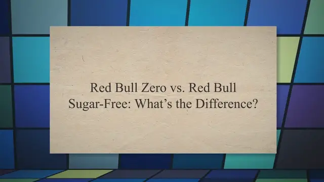 Video thumbnail for Red Bull Zero vs. Red Bull Sugar-Free: What’s the Difference?