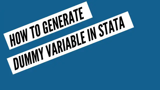 Video thumbnail for Stata Dummy Variable