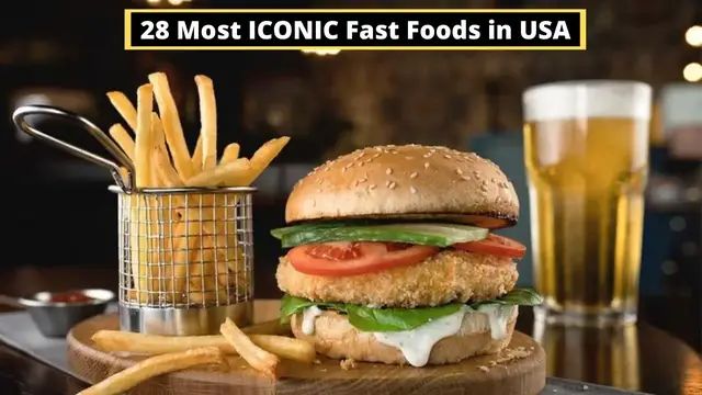 Video thumbnail for 28 Iconic Fast Food of USA | Pepperoni Pizza, French Fries, Sausages, Hot Dogs and more