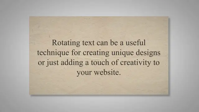 Video thumbnail for How To Rotate Text In Css