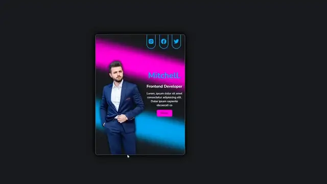 Video thumbnail for Animated Profile Card Design using HTML & CSS.