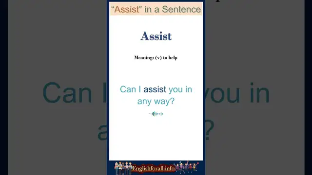 Video thumbnail for Assist Meaning | Assist in a Sentence | Most common words in English #shorts
