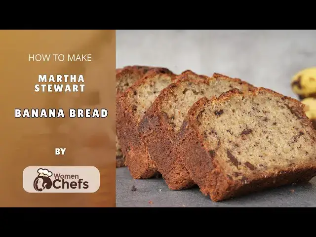 Video thumbnail for The Softest and Most Moreish Banana Bread With Chocolate Chips With This Martha Stewart Banana Bread Recipe by WomenChefs