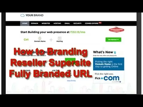'Video thumbnail for How to Branding Reseller Supersite Fully Branded URL - Myhostit'