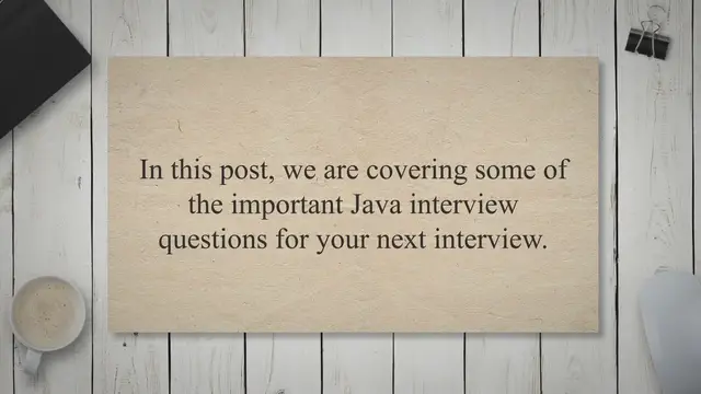'Video thumbnail for Java Interview Questions'