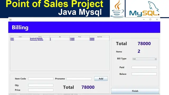 Video thumbnail for Point of Sales Complete Project Using Java Mysql