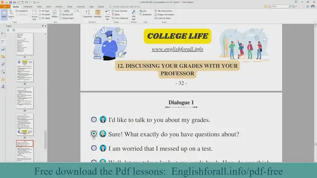 Video thumbnail for English Conversation About COLLEGE LIFE - DISCUSSING YOUR GRADES WITH YOUR PROFESSOR