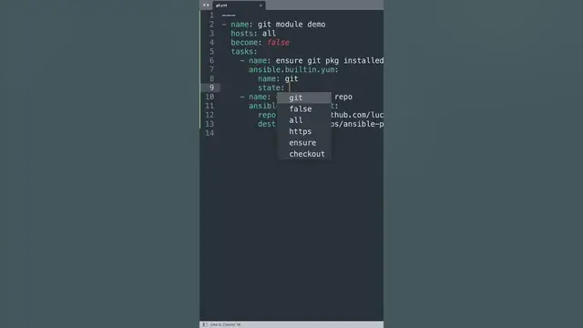 Video thumbnail for #Shorts Checkout git repository - Ansible module git