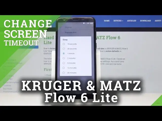 Video thumbnail for How to Set Up Sleep Time in KRUGER & MATZ Flow 6 Lite - Change Screen Timeout