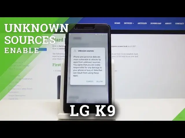 'Video thumbnail for How to Allow Unknown Sources in LG K9'