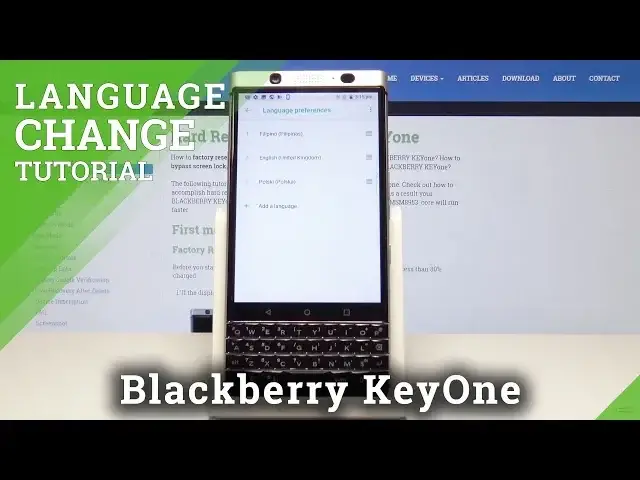 'Video thumbnail for How to Change Language in Blackberry KeyOne - Region Settings'