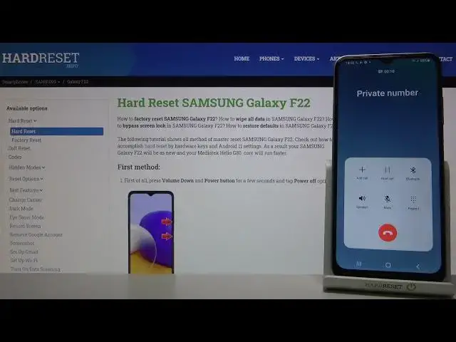 'Video thumbnail for Incoming Call on SAMSUNG Galaxy F22 – Answer/Mute/Hang Call'