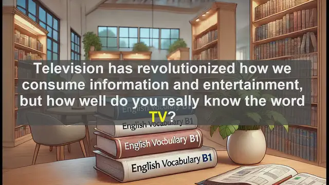 Video thumbnail for 2500 Must Know CEFR B1 Vocabulary - Understanding 'TV': A B1 English Vocabulary Lesson