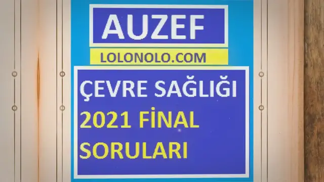 Video thumbnail for Çevre Sağlığı 2021 Final Soruları