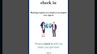 Video thumbnail for "Check in" meaning | "check in" in a sentence | Common English Idioms #shorts
