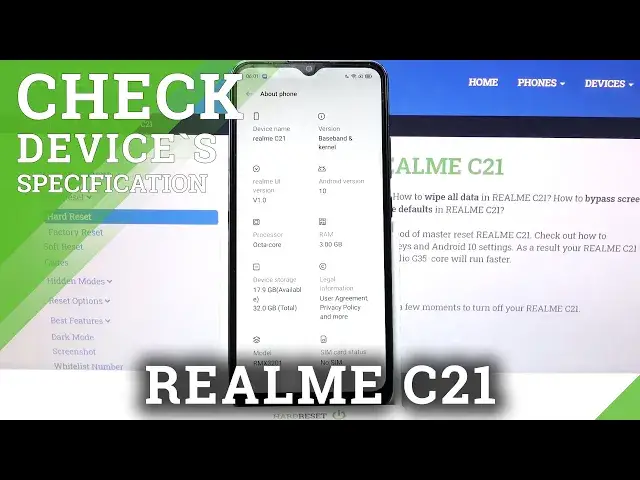 'Video thumbnail for How to Verify Specification in REALME C21– Check Phone Specs'
