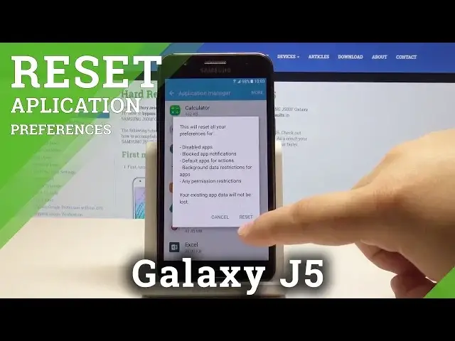 'Video thumbnail for How to Reset App Preferences in SAMSUNG Galaxy J5 - Restore App Settings'