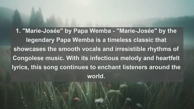 Video thumbnail for Discover the Soulful Melodies: Top 10 Beautiful Songs from Congo