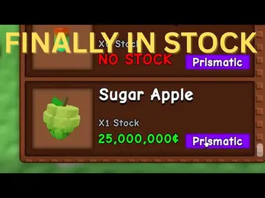 'Video thumbnail for π₯ FINALLY SUGAR APPLE RAREST SEED FOUND IN STOCK ! 50x VALUE | Grow a Garden Roblox (LIMITED STOCK)'