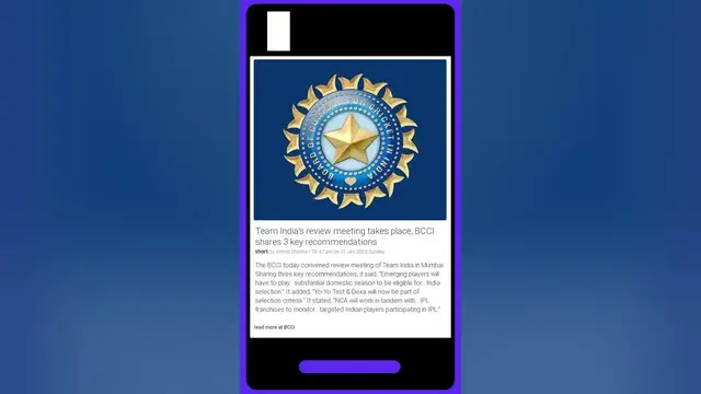 Video thumbnail for Team India's Review Meeting: BCCI Shares 3 Crucial Recommendations! | #shorts #sports