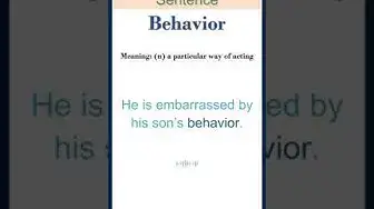 Video thumbnail for Behavior meaning | Behavior in a Sentence | Most common words in English #shorts