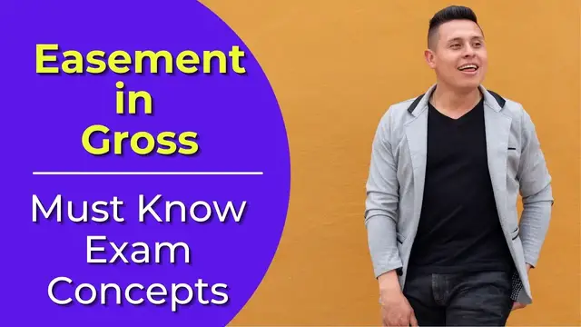 Video thumbnail for Easement in Gross: What is it? Real estate license exam questions.
