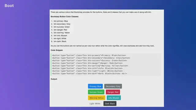 Video thumbnail for Bootstrap Button Colors Classes