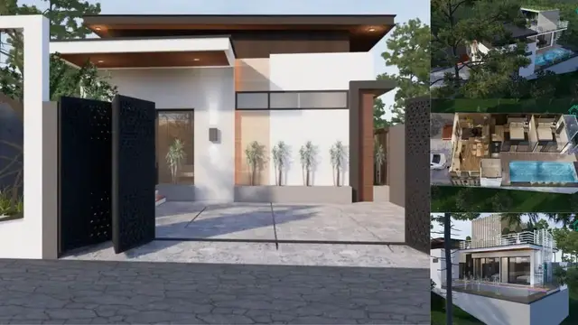Video thumbnail for Small House Design With Pool, Garden & Roof Deck