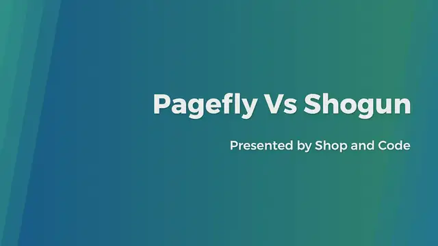 Video thumbnail for Pagefly Vs Shogun