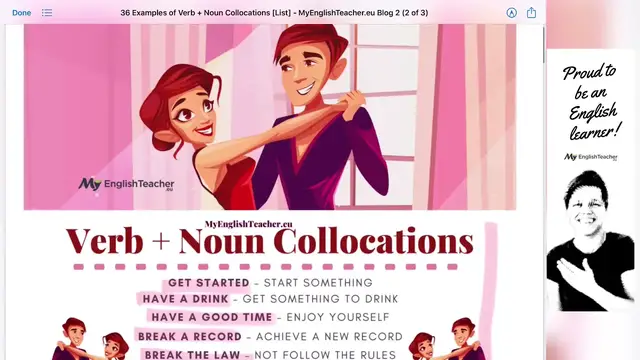 Video thumbnail for Most Common VERB NOUN Collocations 🍦