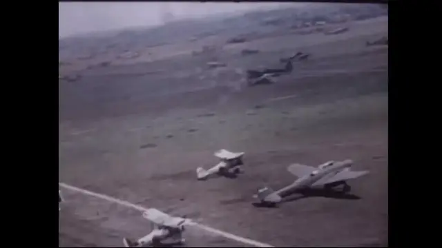 Video thumbnail for US planes attack Japanese airfields during World War II.