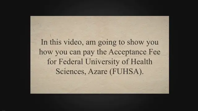 'Video thumbnail for How To Pay FUHSA Acceptance Fee 2022/2023[ full steps]'