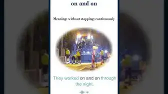 Video thumbnail for On and on meaning | on and on sentences | Common English Idioms #shorts