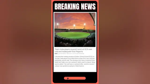 Video thumbnail for Sensational News | "Team India Players Boycott Lunch at SCG!" | #shorts #news