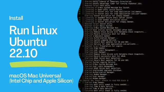 Video thumbnail for How to Run Linux Ubuntu 22.10 Kinetic Kudu on an Apple Mac