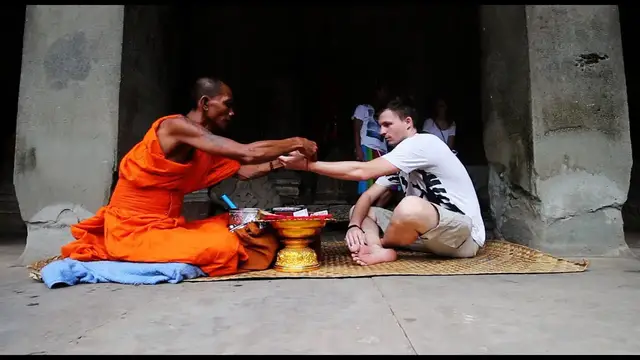 Video thumbnail for Blessed By A Monk in ANGKOR WAT - Cambodia Vlog