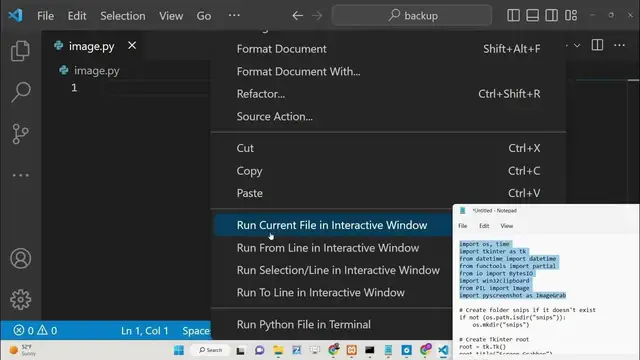 Video thumbnail for Python 3 Tkinter to Capture Screenshot and Save it as PNG Image Using pyscreenshot GUI Desktop App