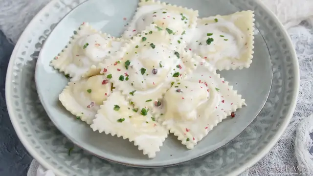'Video thumbnail for Smoked Salmon Ravioli'