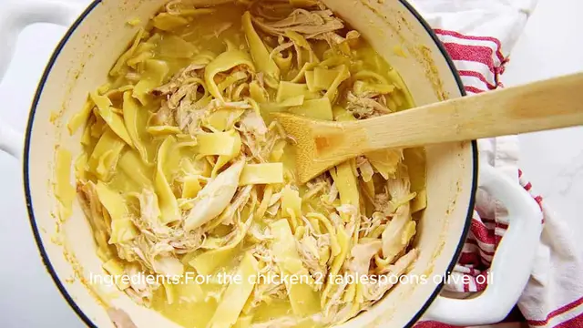 Video thumbnail for Chicken and noodles recipe