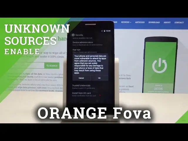 'Video thumbnail for How to Enable Unknown Sources in ORANGE Fova - App Installation'