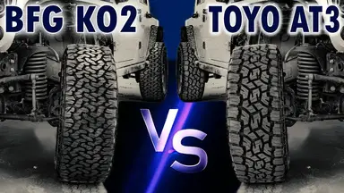 'Video thumbnail for BF Goodrich KO2 T/A vs Toyo Open Country AT3'